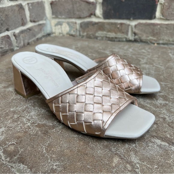 NEW Paul Green Tisha Heel In Rosato Nappa Metallic Sz 6.5 (9 US) - Picture 2 of 16